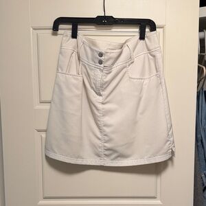 Adidas golf Cream Skirt with Button Accents